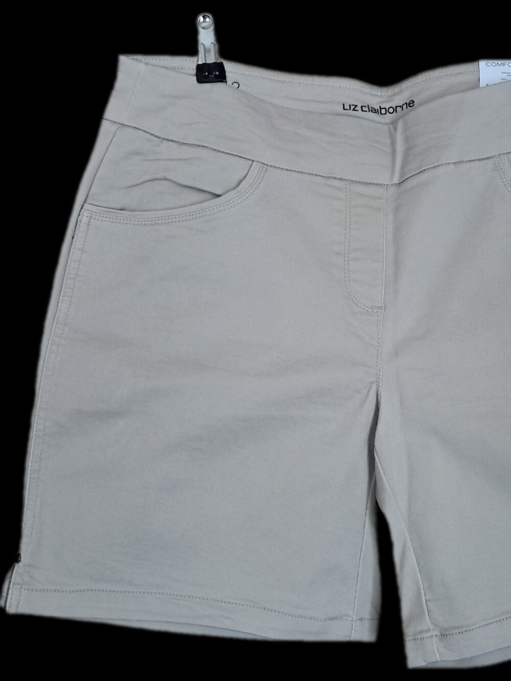 TWO Pairs Liz Claiborne COMFORT STRETCH Classic Shorts Size 12 NWT - Picture 2 of 13